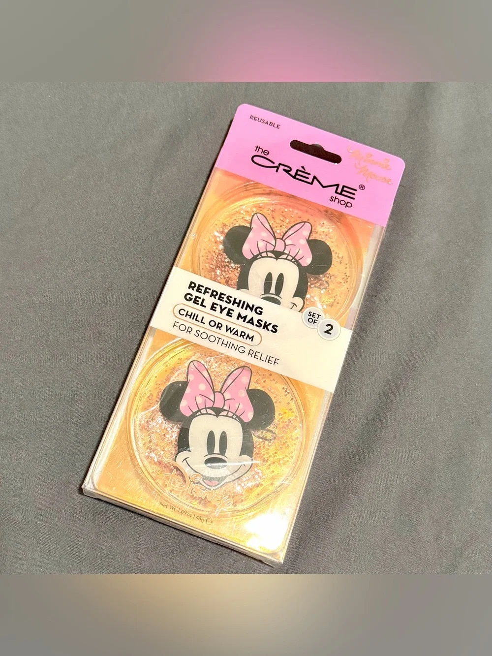 The Crème Shop Minnie Mouse Red Polka Dot Bow Make Up Bag, Eye Masks